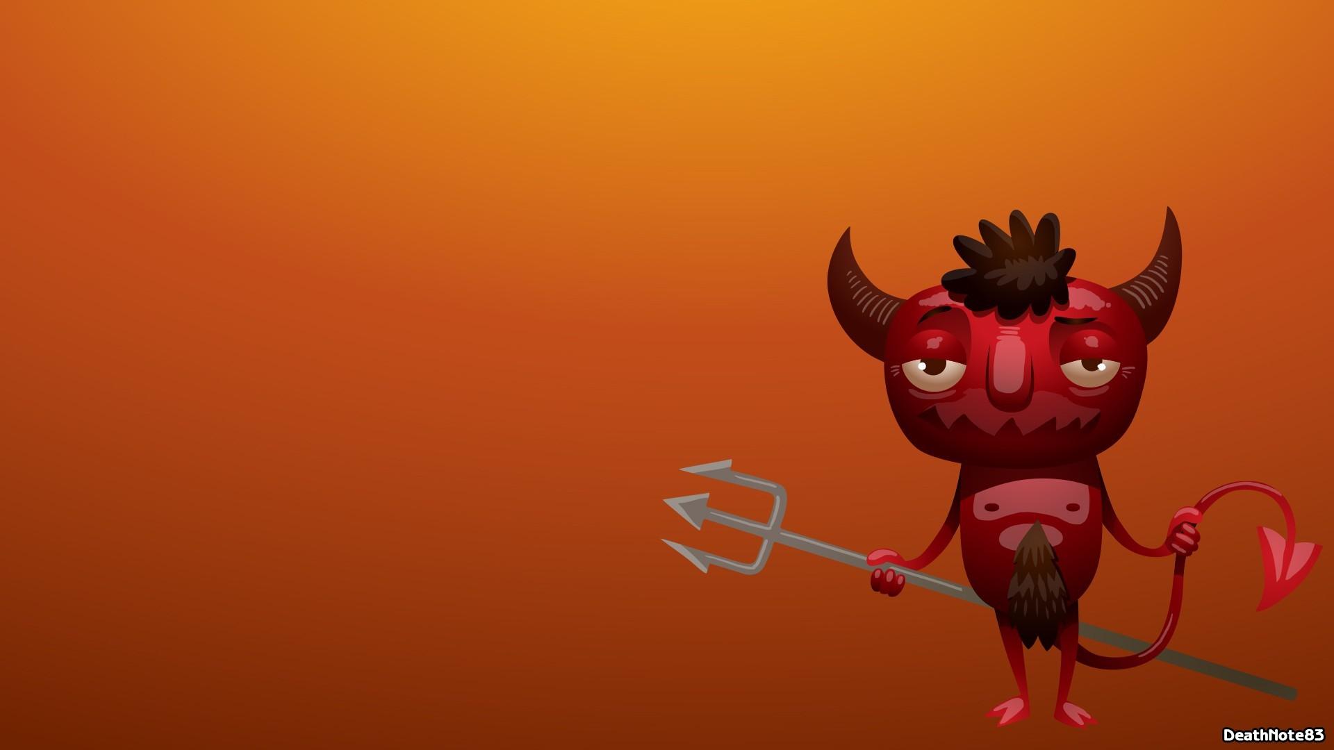 1920x1080 Funny Devil Vector Art Wallpaper