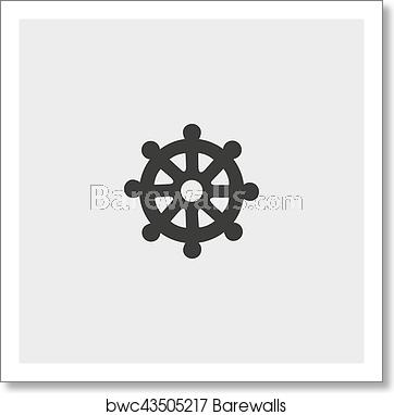 Icon Wheel Of Dharma In A Flat Design In Black Color Vector 362x382 Icon Wheel Of Dharma In A Flat Design In Black Color Vector