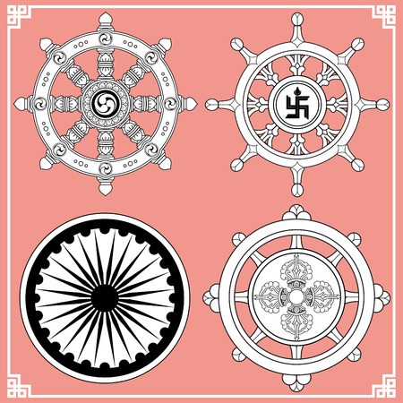 Vector Of Dharma Wheel, Dharmachakra 450x450 Vector Of Dharma Wheel, Dharmachakra