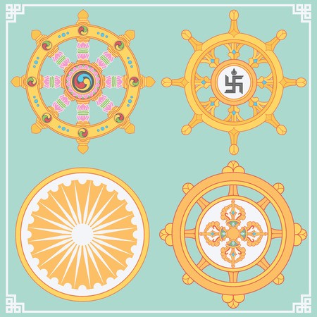 Vector Of Dharma Wheel, Dharmachakra 450x450 Vector Of Dharma Wheel, Dharmachakra