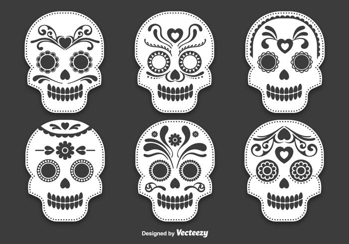 700x490 Day Of The Dead Skull Vectors