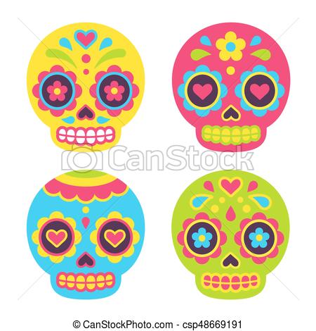 450x470 Mexican Sugar Skulls Mexican Dia De Los Muertos