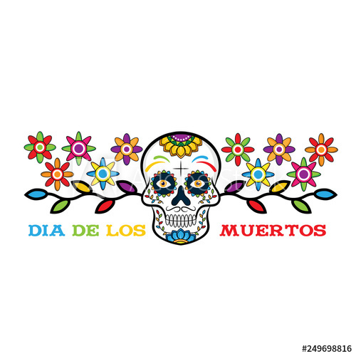 500x500 Dia De Los Muertos, Day Of The Dead Vector Illustration Design
