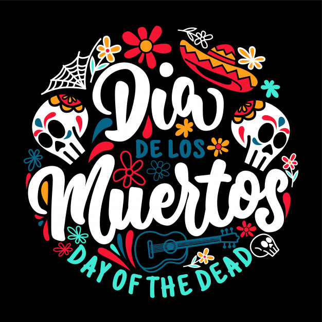 626x626 Dia De Los Muertos Badge Vector Premium Download