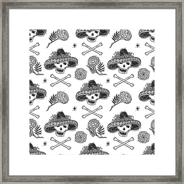 600x600 Mexico Vector Seamless Pattern Dia De Los Muertos Day Of The Dead