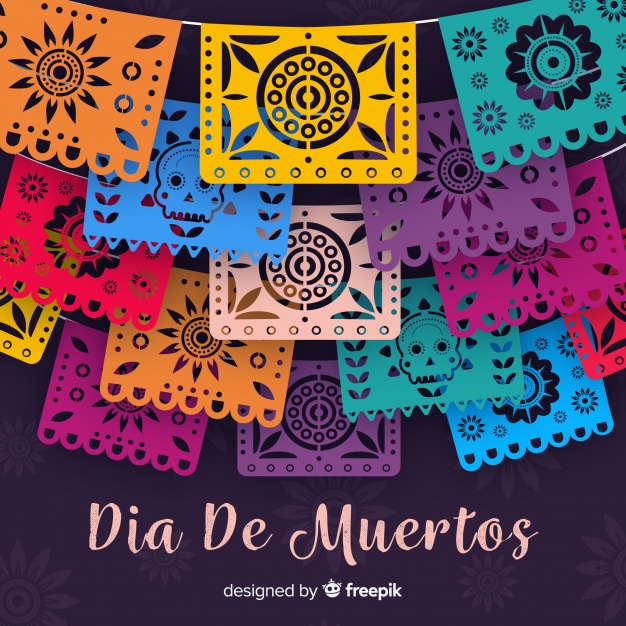 626x626 Beautiful Dia De Muertos Background Vector Free Download