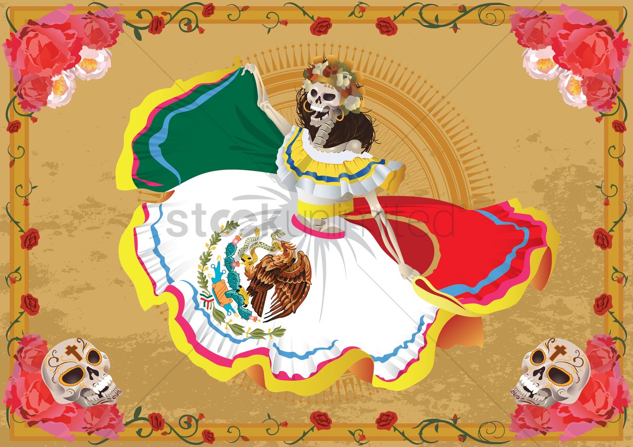 1300x919 Dia De Los Muertos Design Vector Image