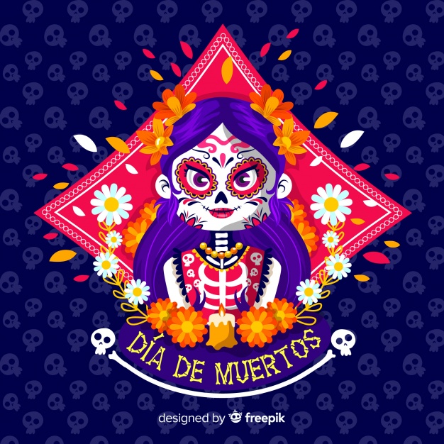 626x626 Dia De Muertos Background Vector Free Download