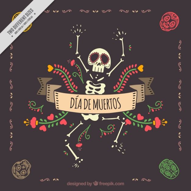 626x626 Dia Do Fundo Decorativo Inoperante Com Bom Esqueleto Dia De