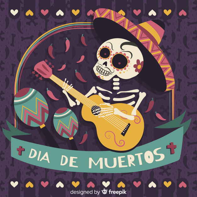 626x626 Download Free Vector Dia De Muertos Background Concept