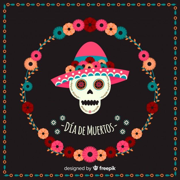 626x626 Beautiful Dia De Muertos Background