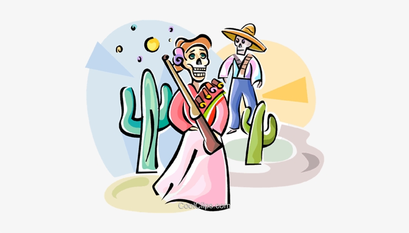 820x468 De Muertos Royalty Free Vector Clip Art Illustration