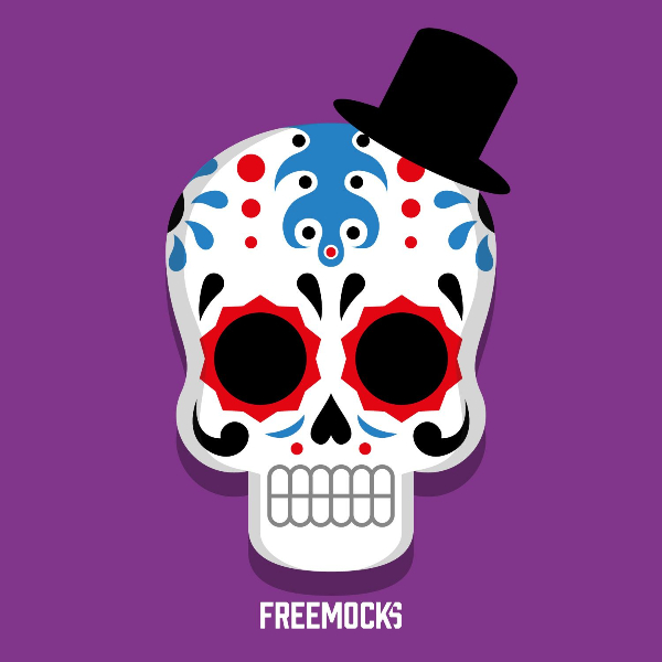 600x600 Social Media Mockups Mexican Sugar Skull Dia De Muertos