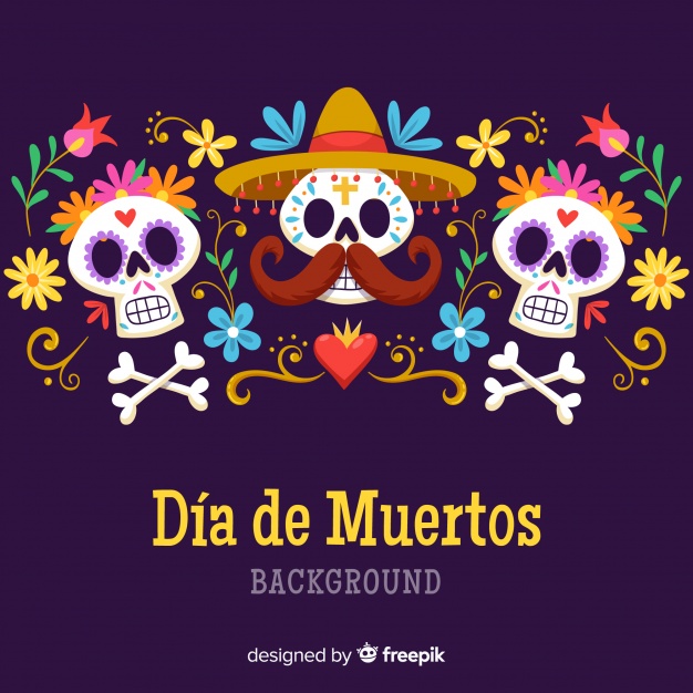 626x626 Colorful Hand Drawn De Muertos Background Vector Free Download