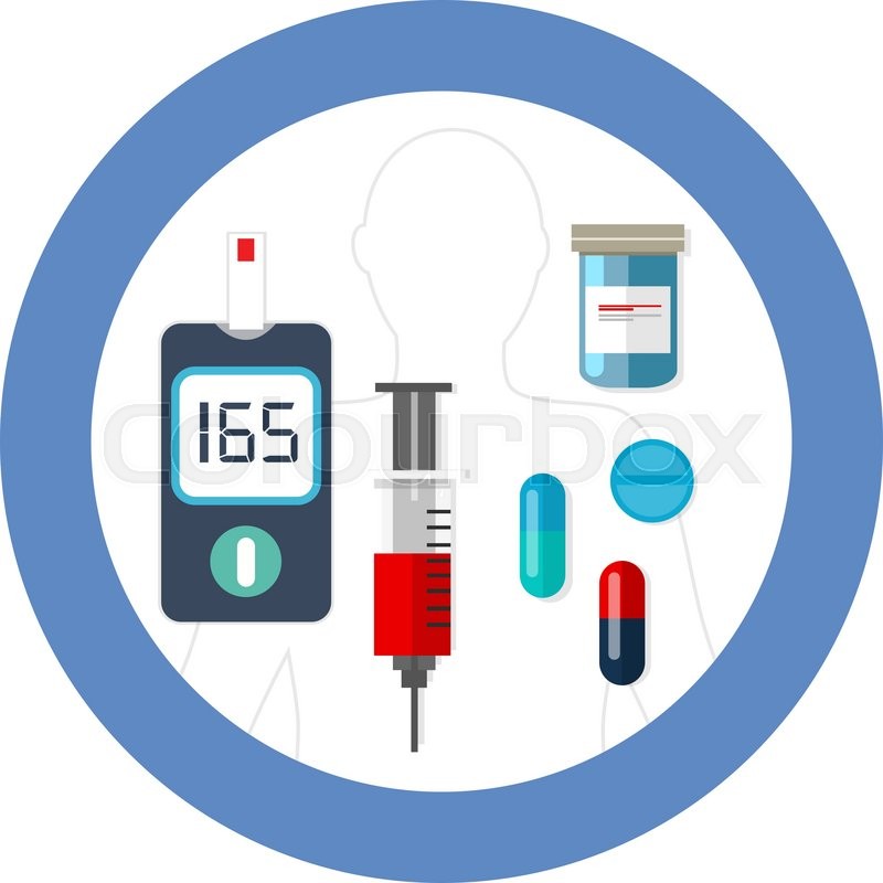 800x800 World Diabetes Day Blue Circle Symbol Stock Vector Colourbox