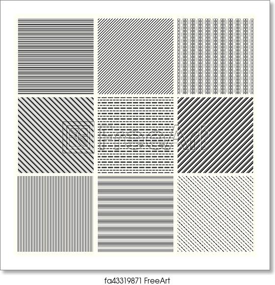 561x581 Free Art Print Of Geometric Line Pattern Set Parallel Streep