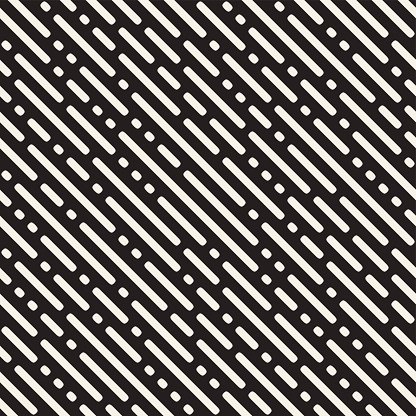 416x416 Vector Seamless Irregular Rounded Dash Diagonal Lines Pattern