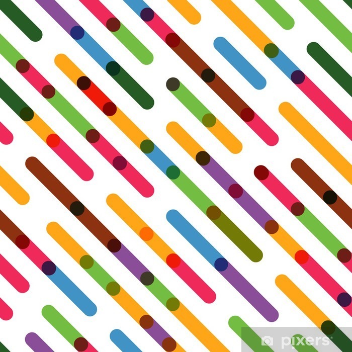 700x700 Flat Colorful Diagonal Lines Vector Seamless Pattern Wall Mural