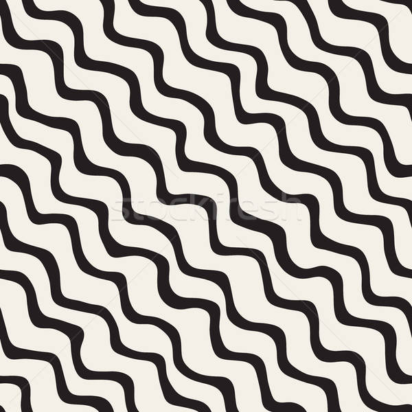 Vector Seamless Black And White Hand Drawn Wavy Diagonal Stripes 600x600 Vector Seamless Black And White Hand Drawn Wavy Diagonal Stripes
