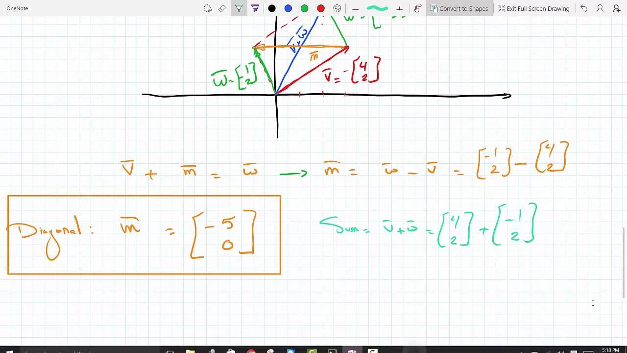 1280x720 Finding The Diagonal Of A Parallelogram Given Vector Sides Then