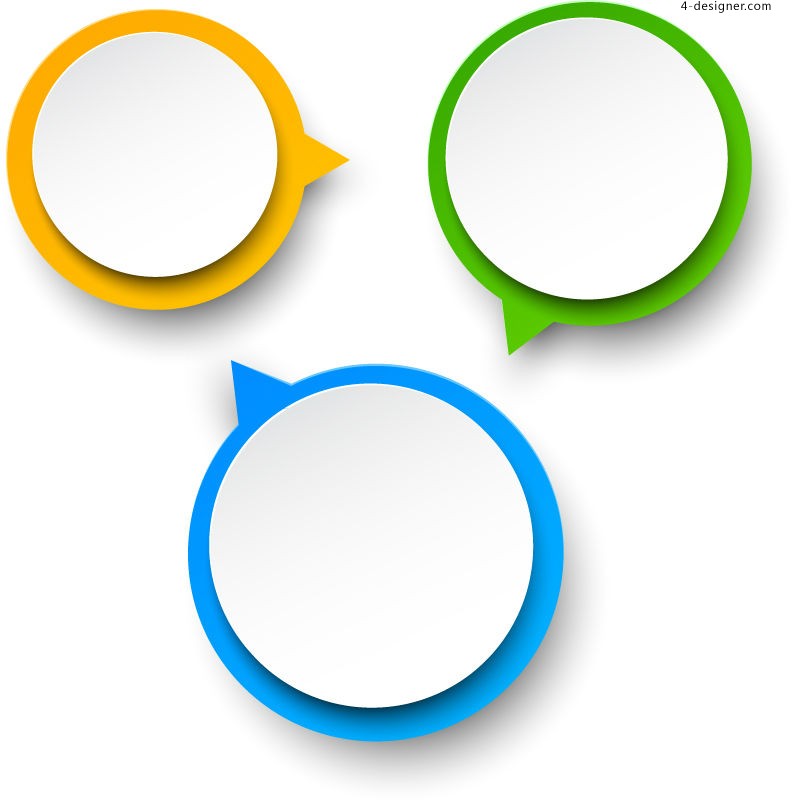 800x805 Designer Creative Circle Dialog Box Vector Material