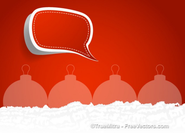 626x452 Christmas Ball With Dialog Box Vector Free Download