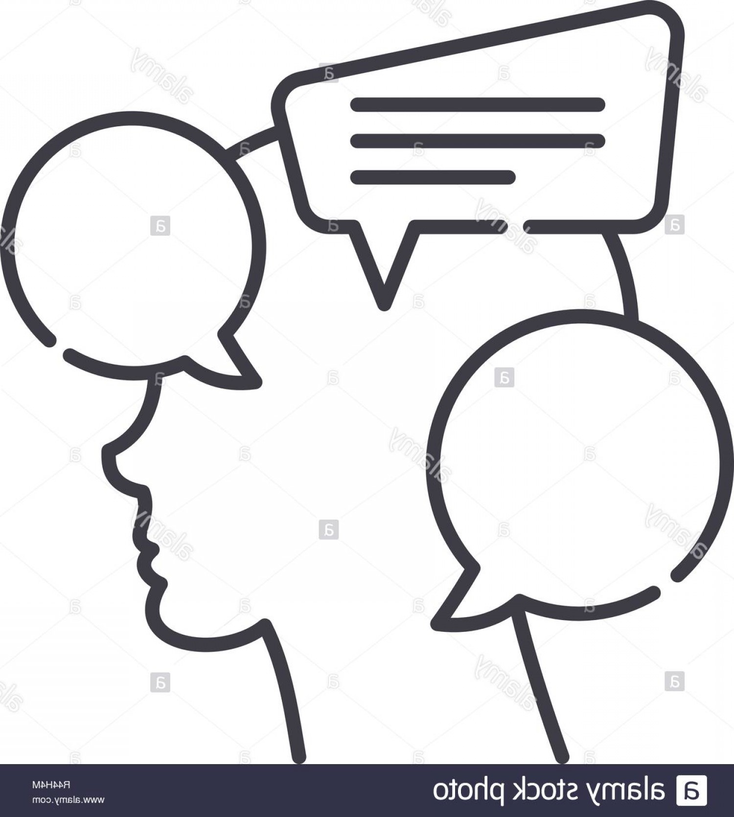 1500x1668 Internal Dialogue Line Icon Concept Internal Dialogue Vector