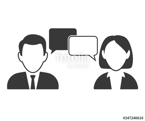 500x417 Man And Woman Dialogue Vector Stock Image And Royalty Free