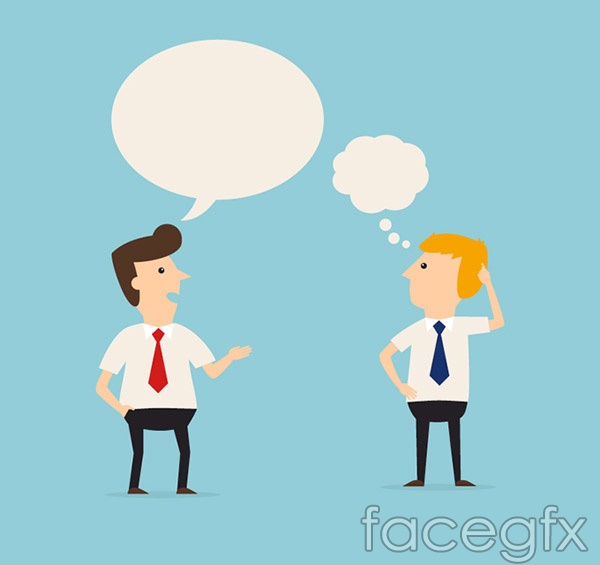 600x565 Business Men In Dialogue Vector Over Millions Vectors, Stock