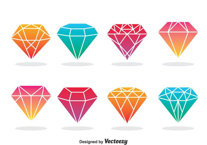 700x490 Diamond Icons Vector