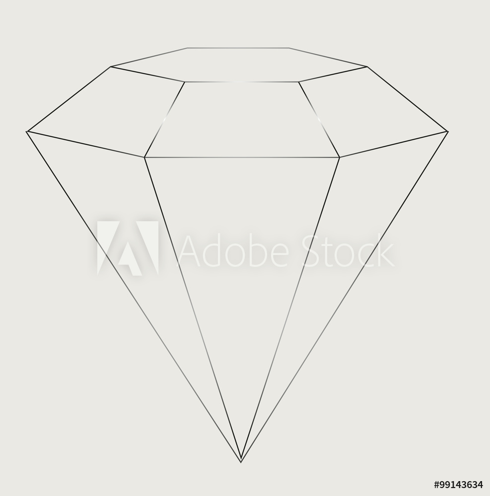 987x1000 Photo Art Print Diamond Vector On Grey Separate Background