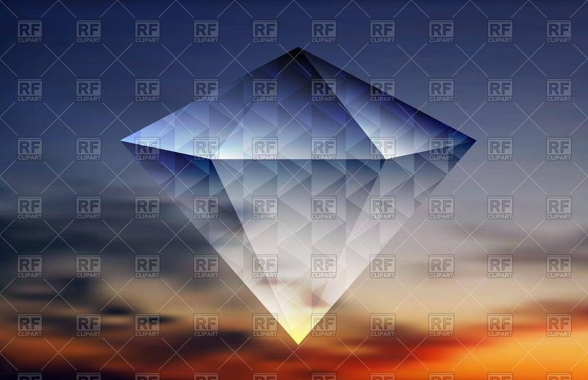 1200x776 Shiny Diamond On The Sky Background Vector Image Of Backgrounds