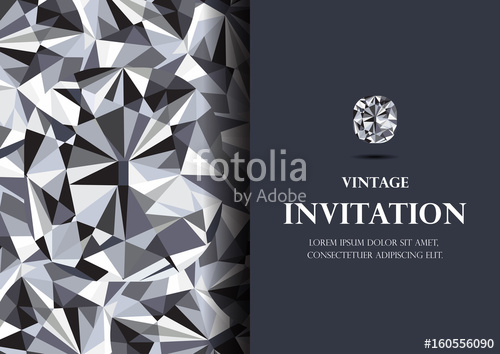 500x354 Invitation Card Diamond Background Vector Stock Image And Royalty