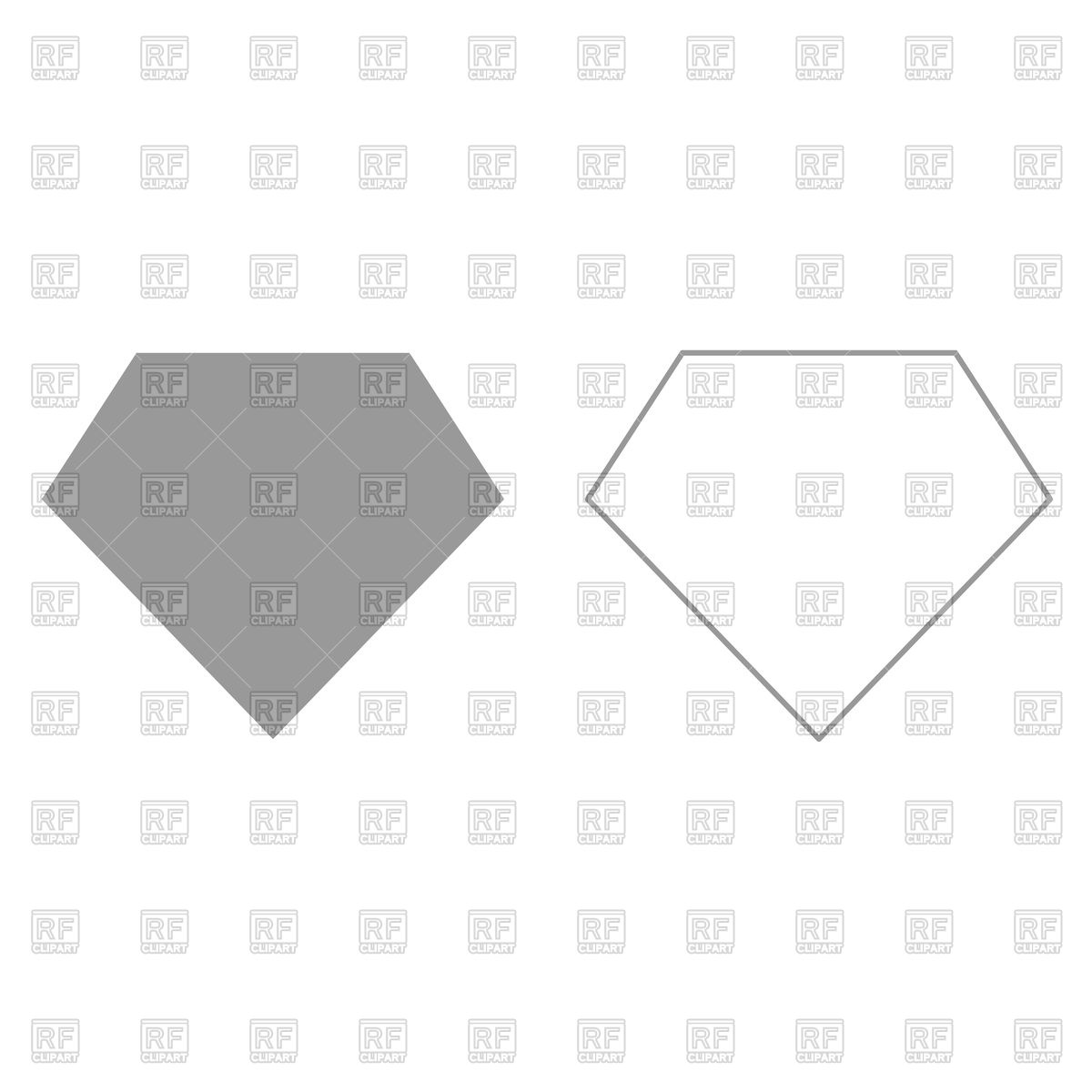 1200x1200 Diamond Figure Outline Vector Image Of Icons And Emblems