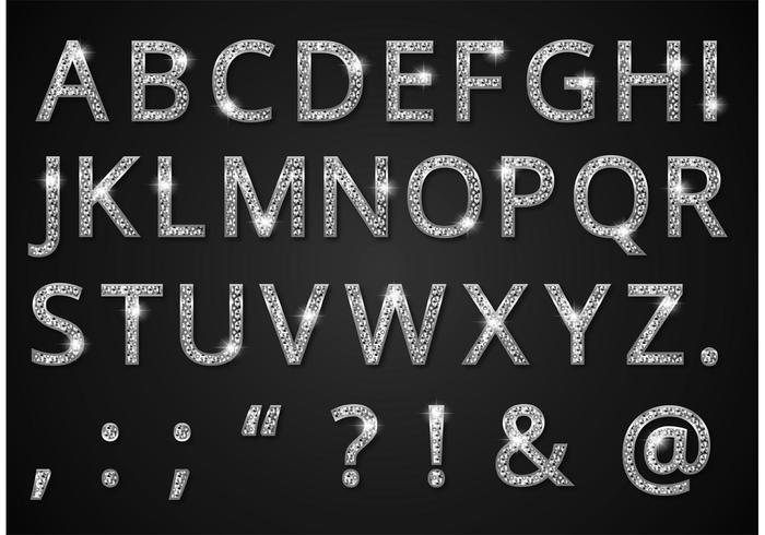 700x490 Free Diamond Alphabet Vector
