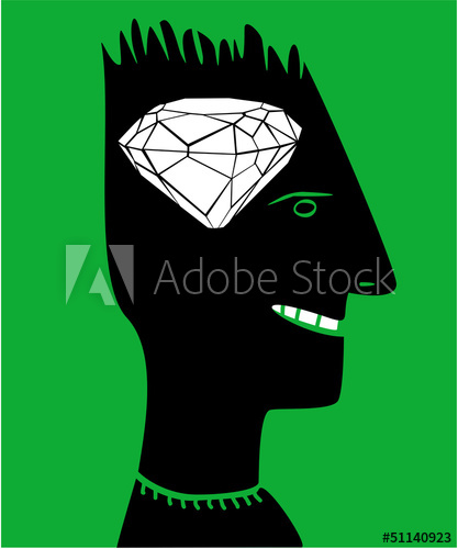 417x500 Man With Diamond In His Head