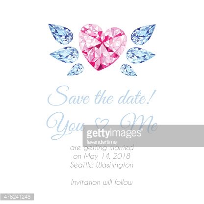416x416 Diamond Heart With Wings Watercolor Vector Design Background
