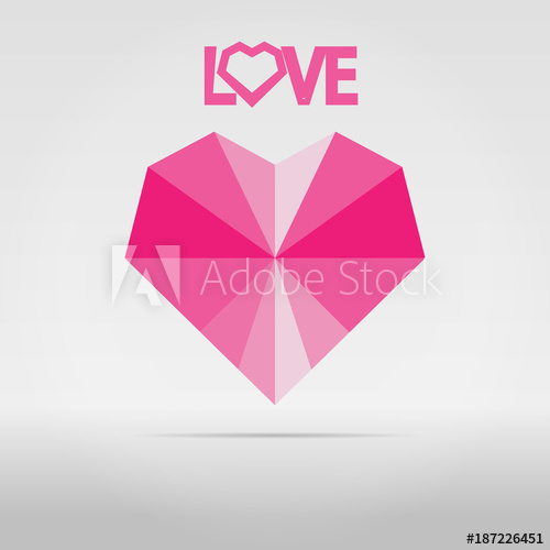 500x500 Diamond Heart Valentines Day Background Vector Greeting Card