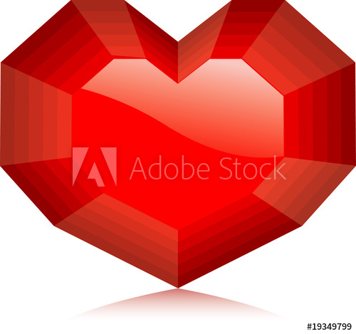 500x469 Diamond Heart Vector Illustration