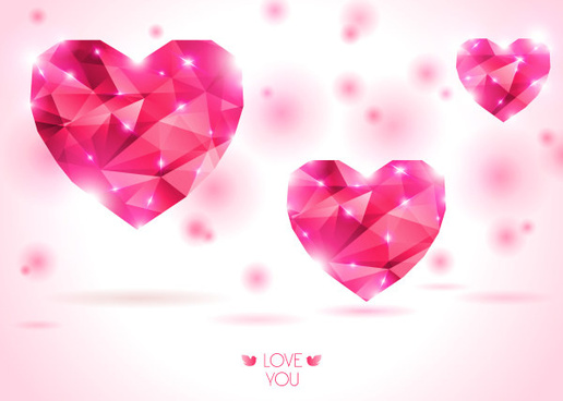 516x368 Diamond Heart Vector Free Vector Download