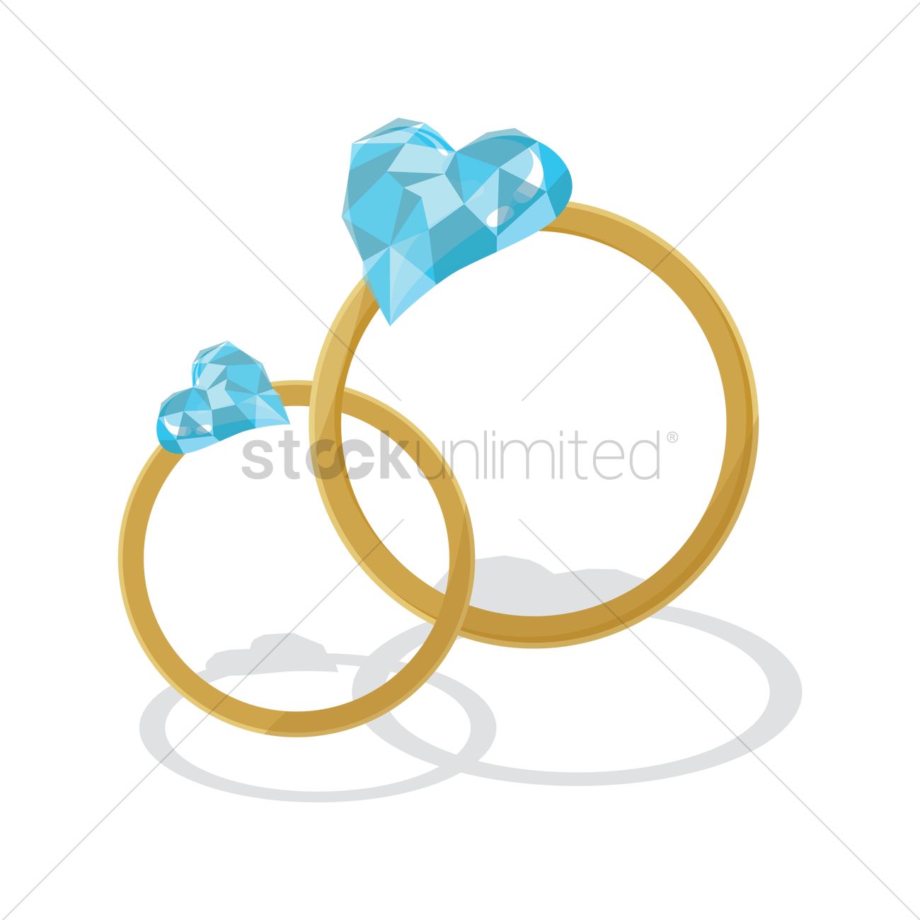 1300x1300 Free Ring With Diamond Heart Vector Image
