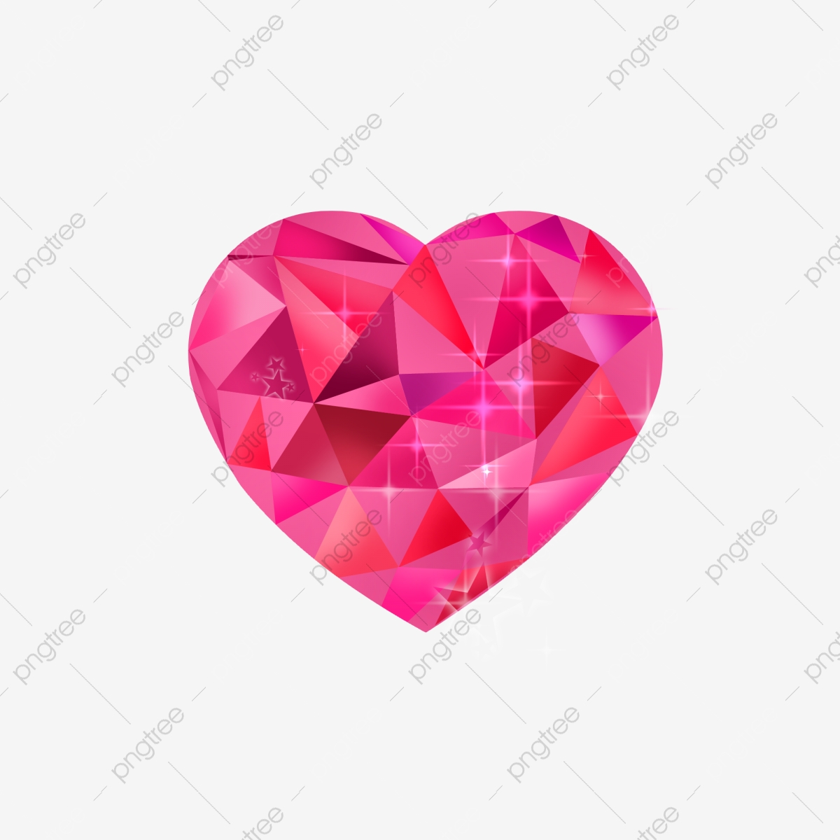 1200x1200 Cartoon Heart Diamond Shading, Cartoon Vector, Heart Vector