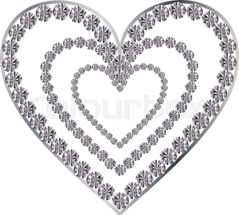 800x719 Diamond Heart Stock Vector Colourbox