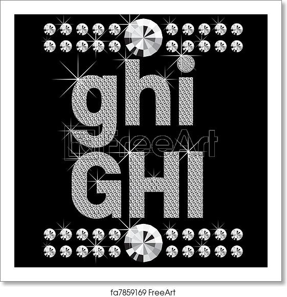 561x581 Free Art Print Of New Set Of Diamond Bold Letters Vector Set