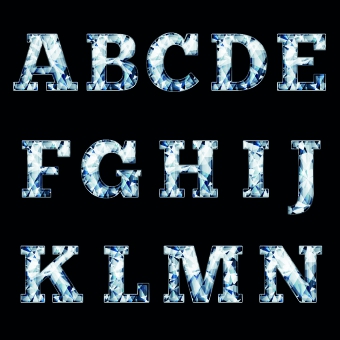 340x340 Glitter Diamond Alphabet Letters Vector Free Vectors Ui Download