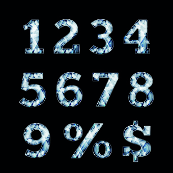 340x340 Glitter Diamond Alphabet Letters Vector Free Download