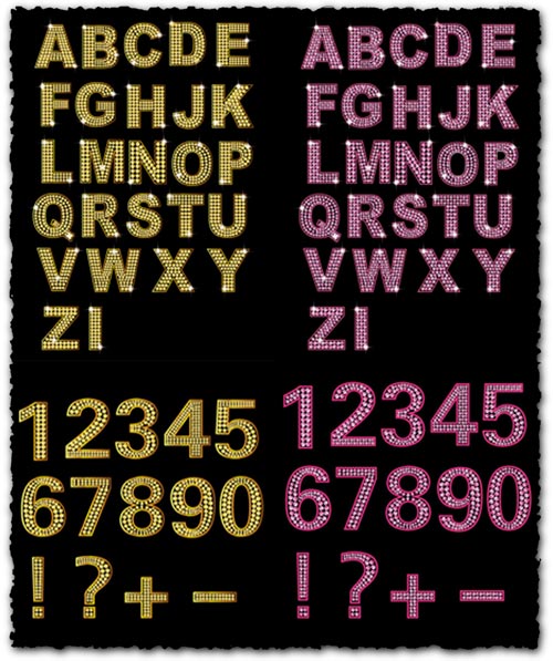 500x597 Pink And Yellow Diamond Letters Vectors