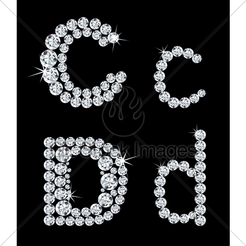 500x500 Set Of Diamond Alphabetic Letters Vector Gl Stock Images