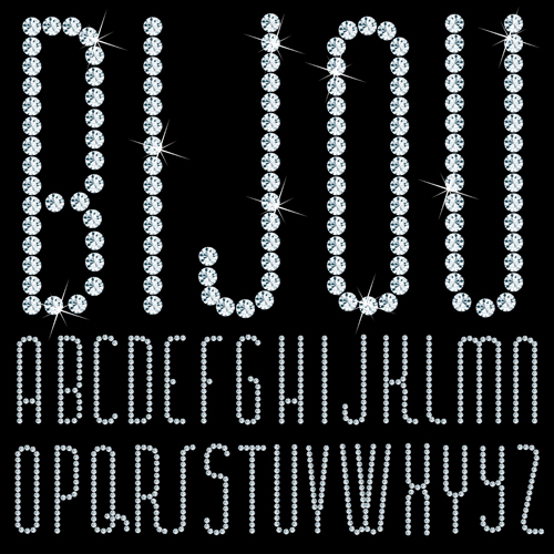 500x500 Shining Diamond Letters Vector Material Free Download