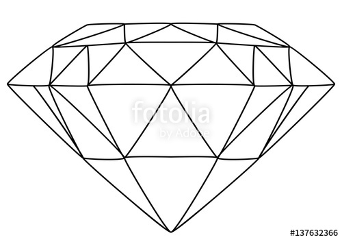 500x350 Diamond Line Drawing Stock Image And Royalty Free Vector
